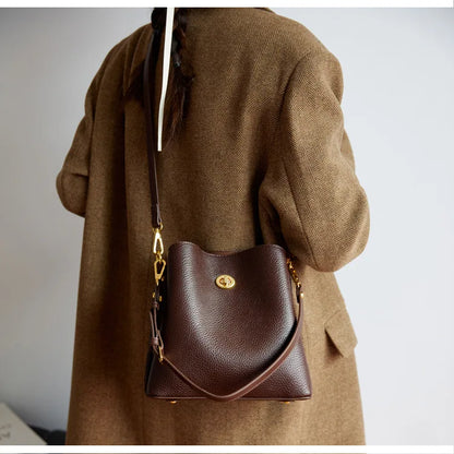 Fashion Women PU Leather Handbags Large Capacity Fashion Female Bucket Shoulder Bag Ladies Messenger Bag Purses and Handbags