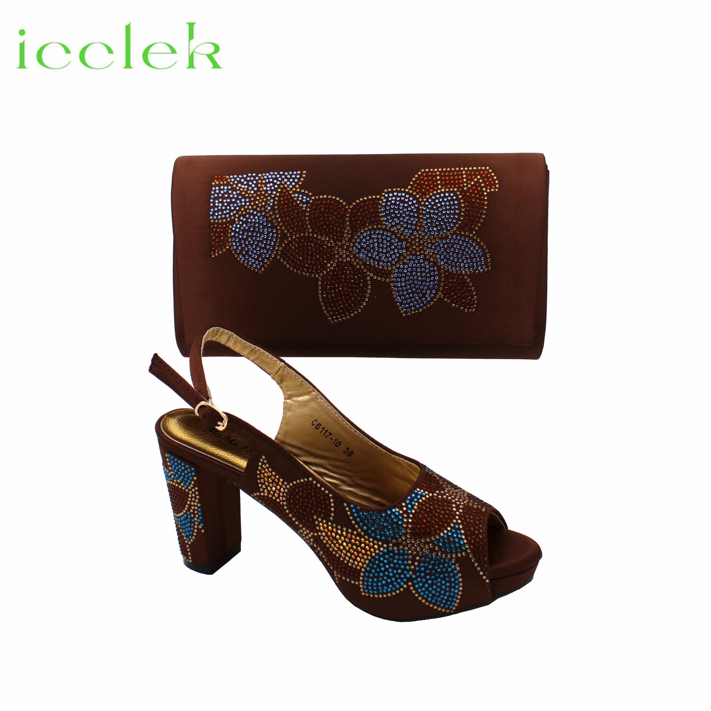Baby Pink Flower Pattern Mature Pumps African Design Women Matching Shoes and Bag with Platform High Quality Sandals for Wedding