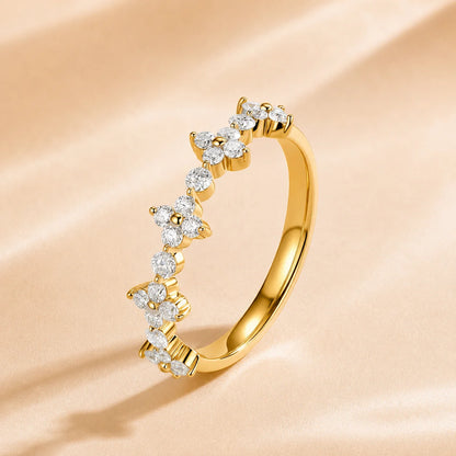 Custom Lab Grown Diamond VVS Clarity 9K 14K Gold 0.5cttw D Color Anniversary Engagement Promise Wedding Ring for Women