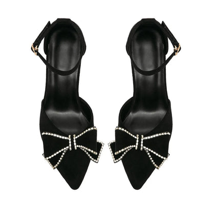2025 Women's Summer New Fashion Bow High Heel Sandals Luxury Fashion Sandals Paired with Bow Single Shoulder Women's Bag Set