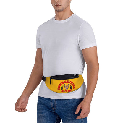 Powerhouse Gym Fanny Bag Custom Bodybuilders Fitness Crossbody Waist Pack Men Women Cycling Camping Phone Money Pouch
