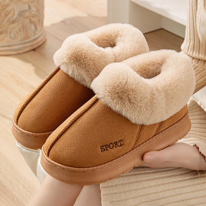 Fluffy Ankle Boots Female Winter Luxury Designer Woman Shoes Elegant Plush Women's Slippers Home Fuzzy Fur Slides Snow Booties
