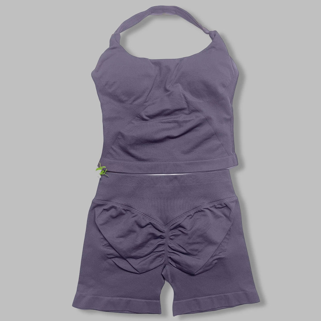 two pieces yoga outfits DF impact gym clothing fitness pants set DFNNYE woman Halter Top sports leggings Gym workout sets