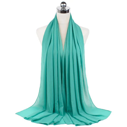 Women Muslim Chiffon Hijab Shawls Scarf Modal Cotton Jersey Hijabs Plain Soft For Woman Muslim Voile Head Wraps 70*180cm Islamic