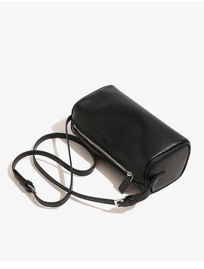 2025 New Luxury 90s Pen Holder Bag Genuine Soft Cowhide & Suede Mini Crossbody Bag Hand-Carry Vintage Shoulder Purse for Women