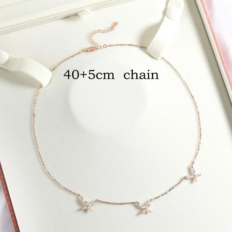 Smyoue 18K Plated Marquise Cut Moissanite Necklace Pendant for Women Girls Gift Lab Diamond Chain 925 Sterling Silver Jewelry