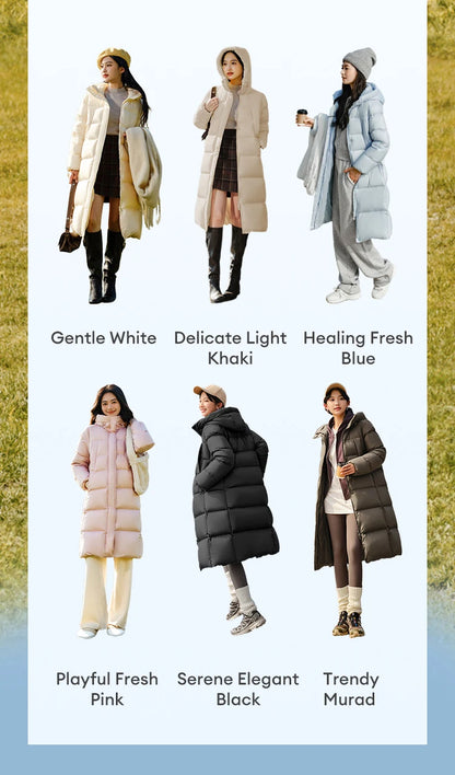 Semir Down Jacket Women Long Length Waterproof Coat 2026 Fashion Winter New Loose Hooded Coat Simple Down Jacket Woman