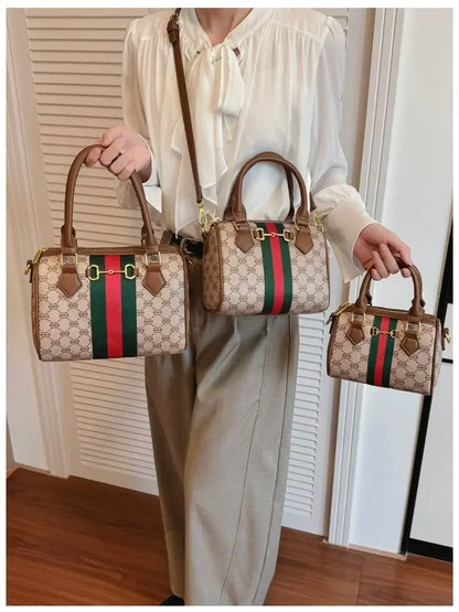 High-end Leather Diaper Bag for Ladies Vintage Fashionable Simple Commuter Backpack Business Mens Womens