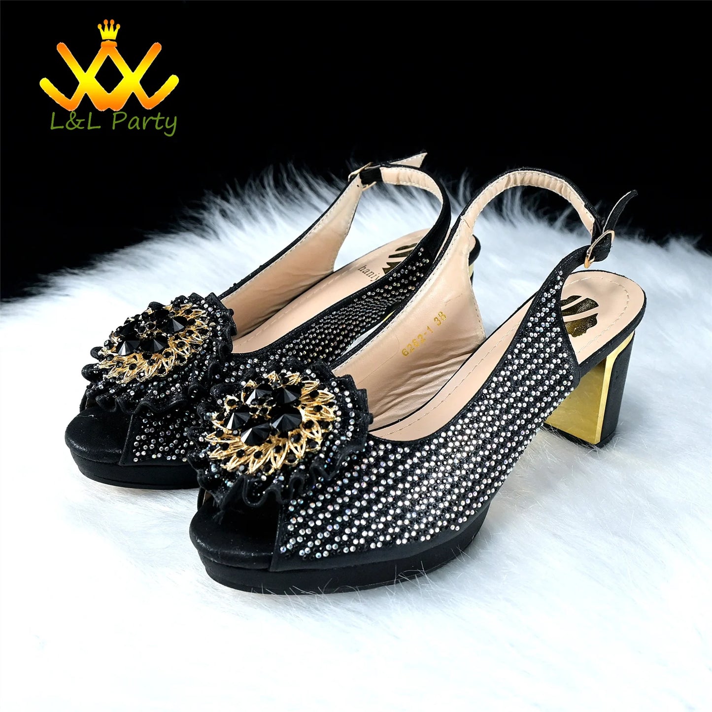 2024 Special New Arrivals Italian Women Shoes and Bag to Match in Green Color with Platform Shinning Crystal Sandal for Wedding