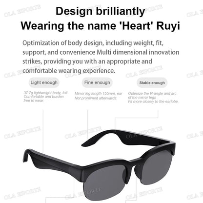 New Camera Control Smart Glasses 2026 Music Sunglasses Headphones Wireless Bluetooth Call Headset HIFI Audio glasses For Android