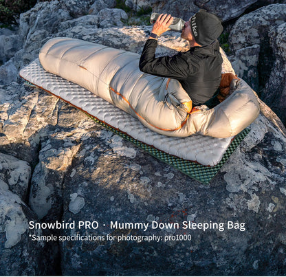 Naturehike Snowbird Pro Goose Down Sleeping Bag Winter Sleeping Bag Ultralight Hiking Camping Goose Sleeping Bag Thickened Cold