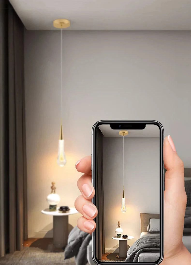 1 PC Modern Home Decor LED Lights Bedroom Lamp Bedside Pendant Light Lamps LED Chandeliers Hanging Light Indoor Lighting