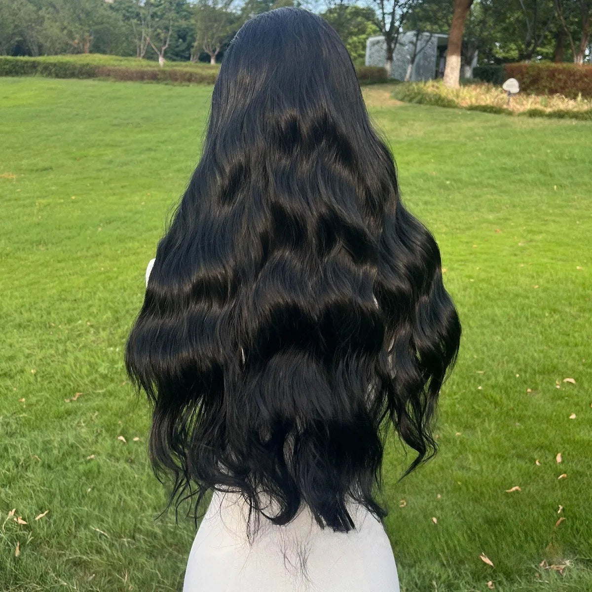 Black Wig Synthetic 13X4 Lace Front Wig Long Loose Wave Lace Front Synthetic Wig Heat Resistant Fiber Hair