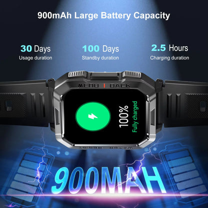 Blackview W60 Waterproof Smart Watch 2.01 inch HD Display 900mAh Large Battery Smartwatch Emergency Lighting Woman Man Watches