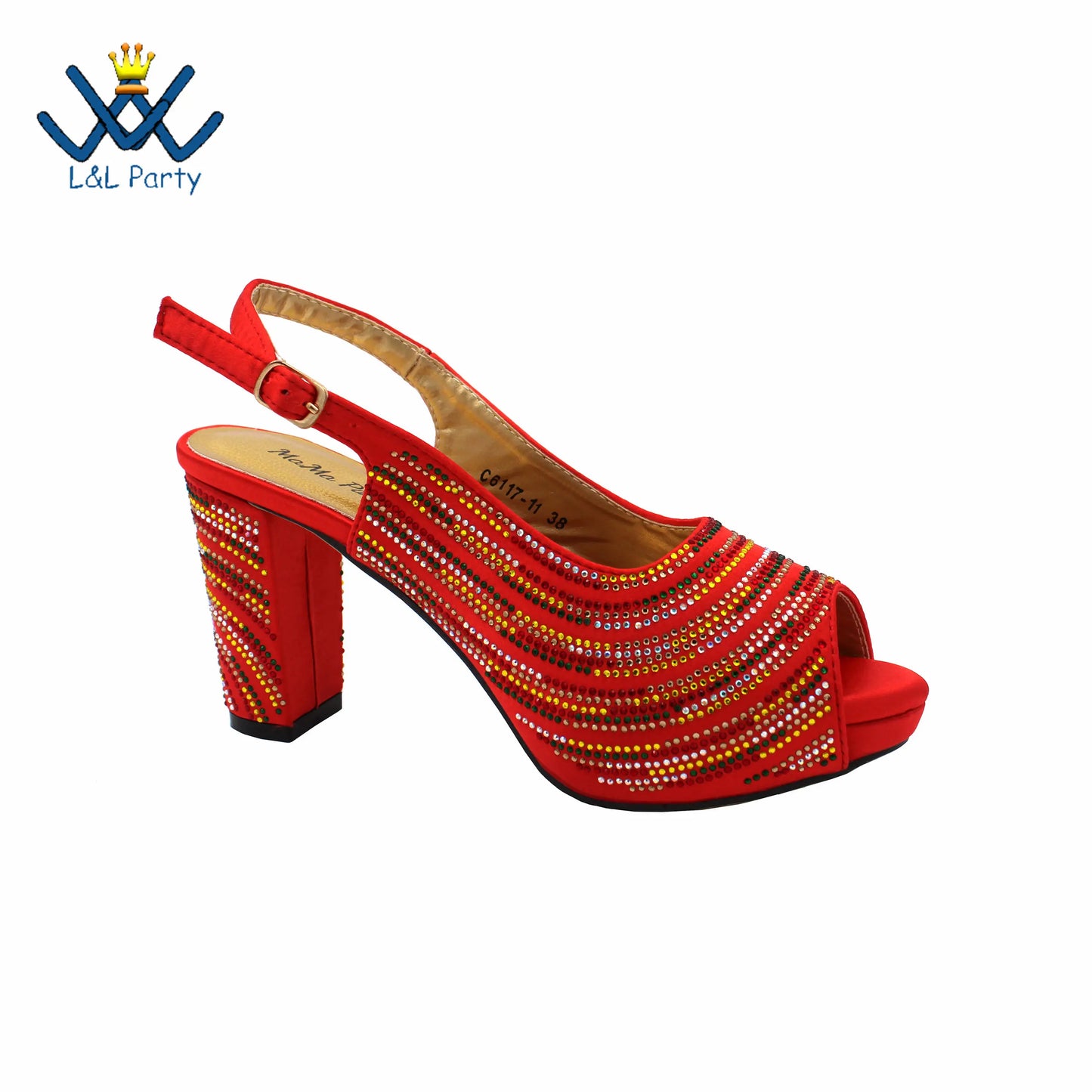 2023 Classics Peep Toe Lemon Green Color Hot Sale Sandals High Quality Women Shoes and Bag Set with Platform for Brithday Party
