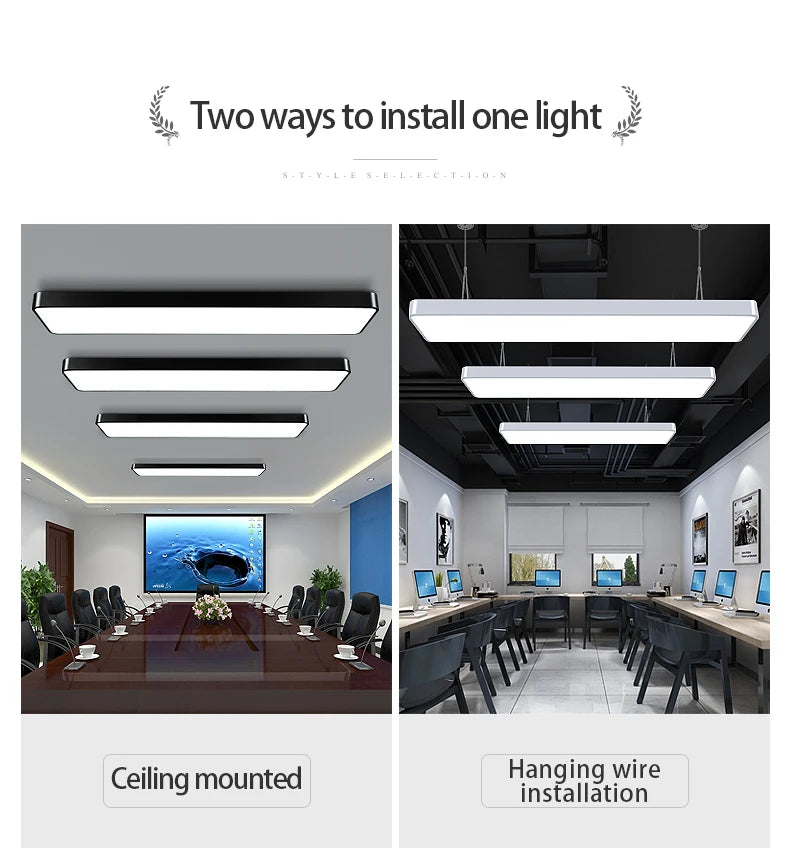 Large Energy-saving Pendant Lamp LED Ultra Wide Chandeliers High Bright Lighting Office Restaurant Home Living Room Lights LED