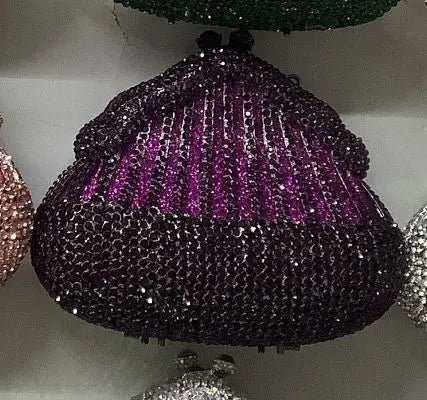 XIYUAN Crystal Evening Bag Purple Diamond Women Wedding Purse Lady Rhinestone Clutches Party Dinner Handbags Luxury Branded Bags