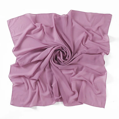 90*90CM Headwrap Heavy Chiffon Square Scarf Muslim Hijabs Women Underscarf Fashion Casual Plain Color Hijab