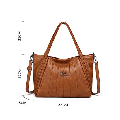 Genuine Brand Leather Women Handbag Luxury Designer Shoulder Crossbody Bags Ladies Purse Messenger Tote Bag Female Commuting Bag