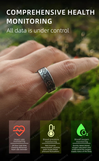 2026 Smart Ring Heart Rate Blood Pressure Blood Oxygen Sleep Monitoring Step Counting Activity Tracking Shared Waterproof Ring