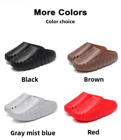 Men's Lightweight Outdoor Slippers Soft Thick Sole Breathable Sandals Non-Slip Summer Beach Slides for Casual Home Bathroom Use