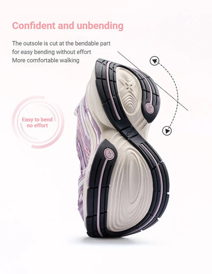 Xtep Basque 3.0 Trendy Cushioning Stable Soft Flexible Rubber Thick Sole Daily Sports Female Shoes 874218320006