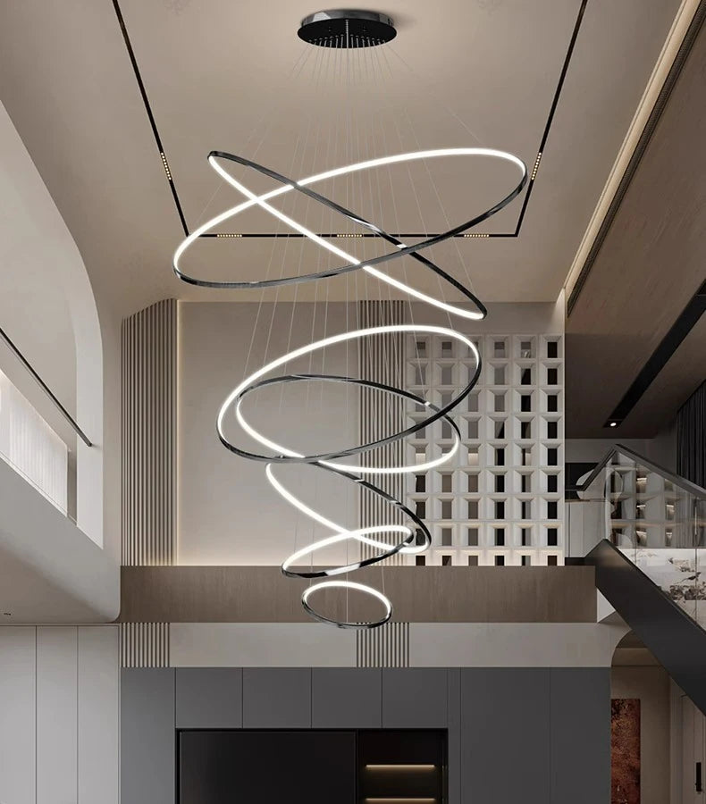 Nordic home decoration, stair chandelier, living room and dining room Pendant lights, ceiling light, indoor lighting