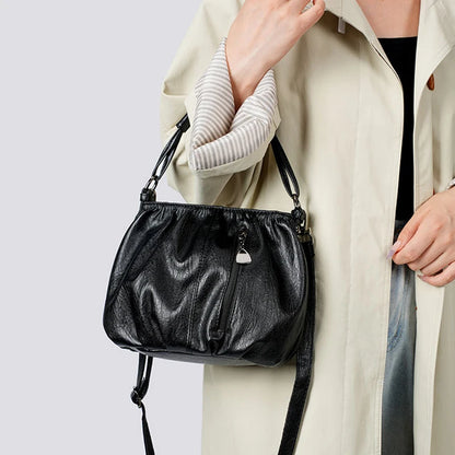 Casual Leather Shoulder Bags for Women's Luxury Handbags Designer Crossbody Messenger Bag Shell Vintage Handbag Tote