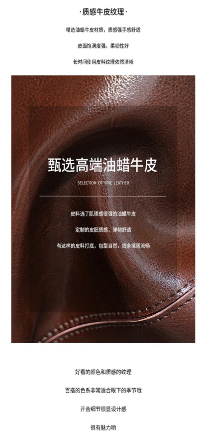 Luxury Women Leather Tote Bag Top Layer Cowhide Large Capacity Fashionable Handbag Brand Designer Shoulder Bag 2025 New Handbag