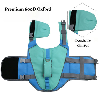 Dog Life Vest for Swimming Boating High Visibility Dog Lifesaver for Small Large Dogs Safety Puppy Preserver with Rescue Handle