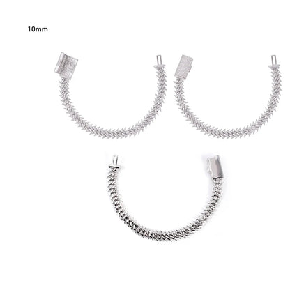Hiphop 10mm Iced Out Moissanite Cuban Chain Necklace Men Jewelry 925 Sterling Silver Bracelet Pass Diamond Tester Wholesale Gift