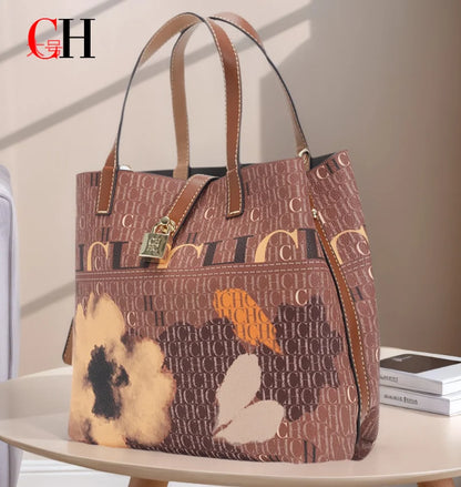 CH Ladies Handbag Large Capacity Shoulder Bag Ladies Handbag Luxury Brand 2026 New Multifunctional Fashion Design Classic Retro