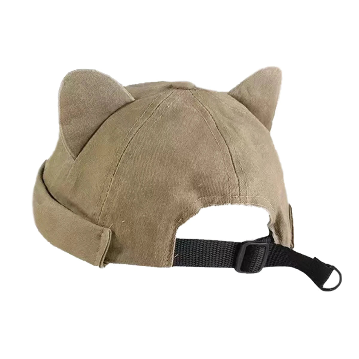 Unisex Cat Ears Wash Landlord Caps Spring and Autumn Adjustable Melon Skin Hats Literary Hip Hop Hat Painter Cap