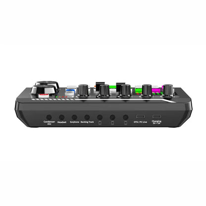 F998 Live Streaming Sound Card DJ Mixer Effects Voice Changer Audio Mixer For Record Singing Increase Live Streaming Atmosphere