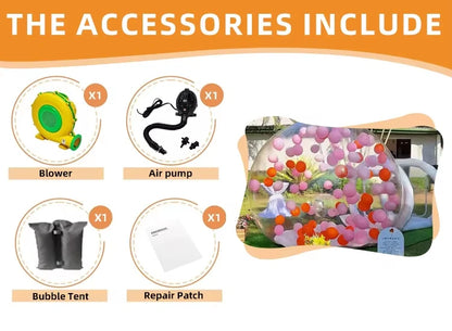Transparent Inflatable Bubble House Tent, Clear Waterproof PVC Dome House for Balloon Party, Wedding & Birthday Decoration