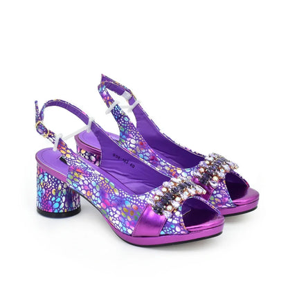 New Arrival Shoe and Bag Set for Party in Women Italian Elegant Woman Heeled Shoes for Wedding Full Rhinestone Wedding Pumps