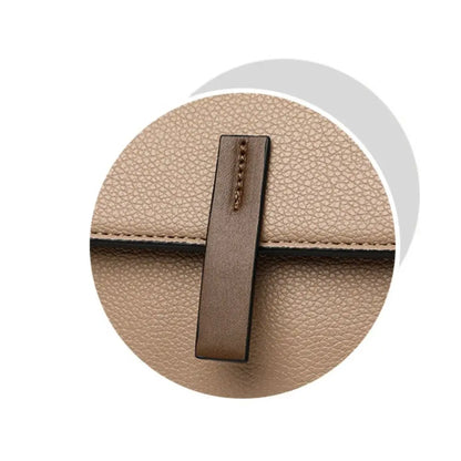 Genuine Leather Women Crossbody Bag Shoulder Bags Luxury Solid Color Cow Leather Handbag Elegant Female Messenger Bag