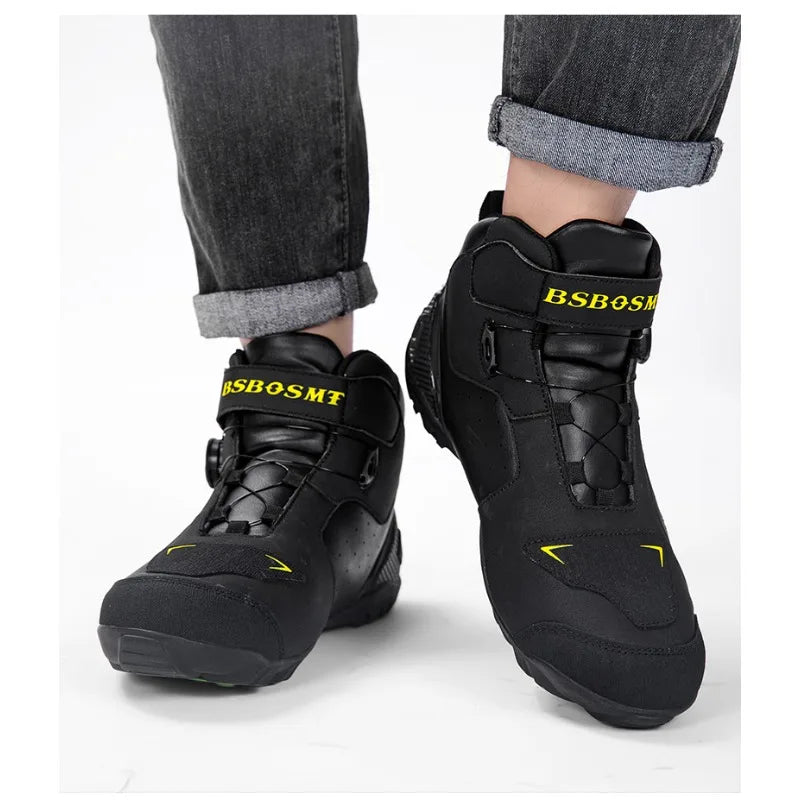 Motorcycle Boots Men Motor Motorbike Riding Shoes Anti-fall Motobike Shoes Motocross Off-Road Racing Boots Botas De Motocicleta
