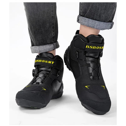 Motorcycle Boots Men Motor Motorbike Riding Shoes Anti-fall Motobike Shoes Motocross Off-Road Racing Boots Botas De Motocicleta
