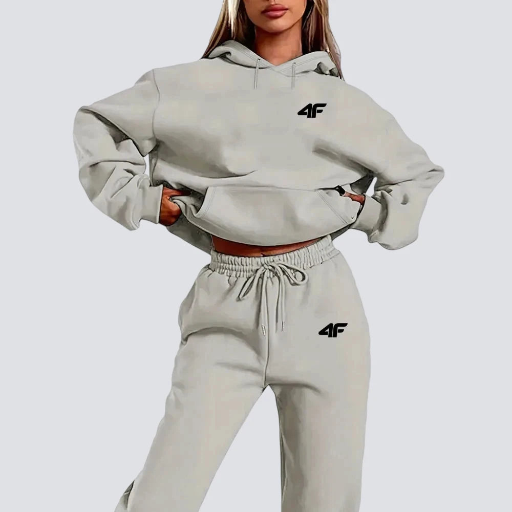 Women Tracksuit Autumn Winter Hoodies Trousers 2PCS Suit Sports Jogging Street High Quality Clothes Pants Sets Casual Fitness