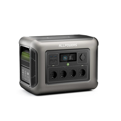 ALLPOWERS R1500 LITE Portable Power Station 1056Wh LiFePO4 Solar Generator with UPS 4x1600W AC Outlets 650W MPPT for RV Camping
