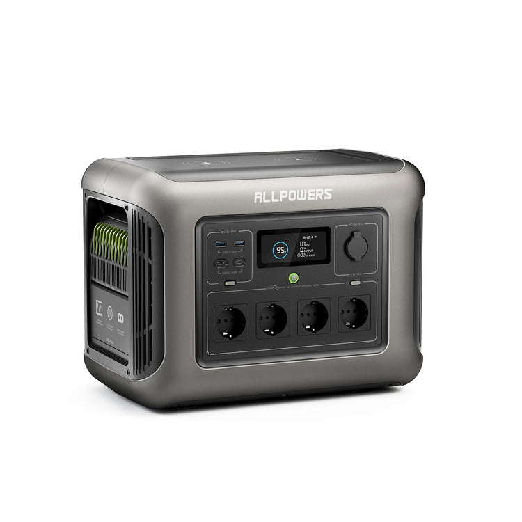 ALLPOWERS R1500 LITE Portable Power Station 1056Wh LiFePO4 Solar Generator with UPS 4x1600W AC Outlets 650W MPPT for RV Camping
