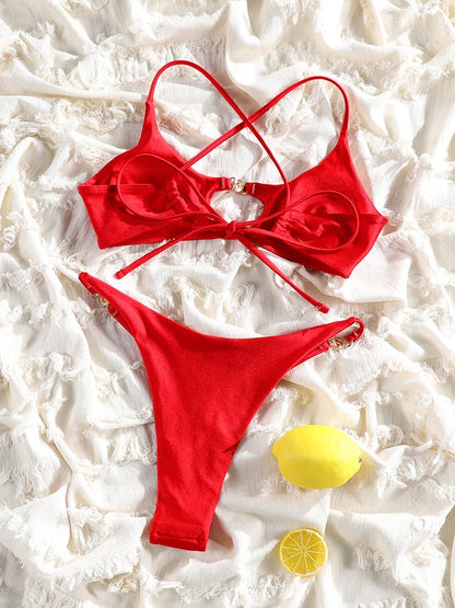 Rinabe Black Bikinis For Women Push Up Sexy Swimsuits Hollow Out Swimwear 2026 Bathing Suits Solid Bikini Set Summer Beachwear