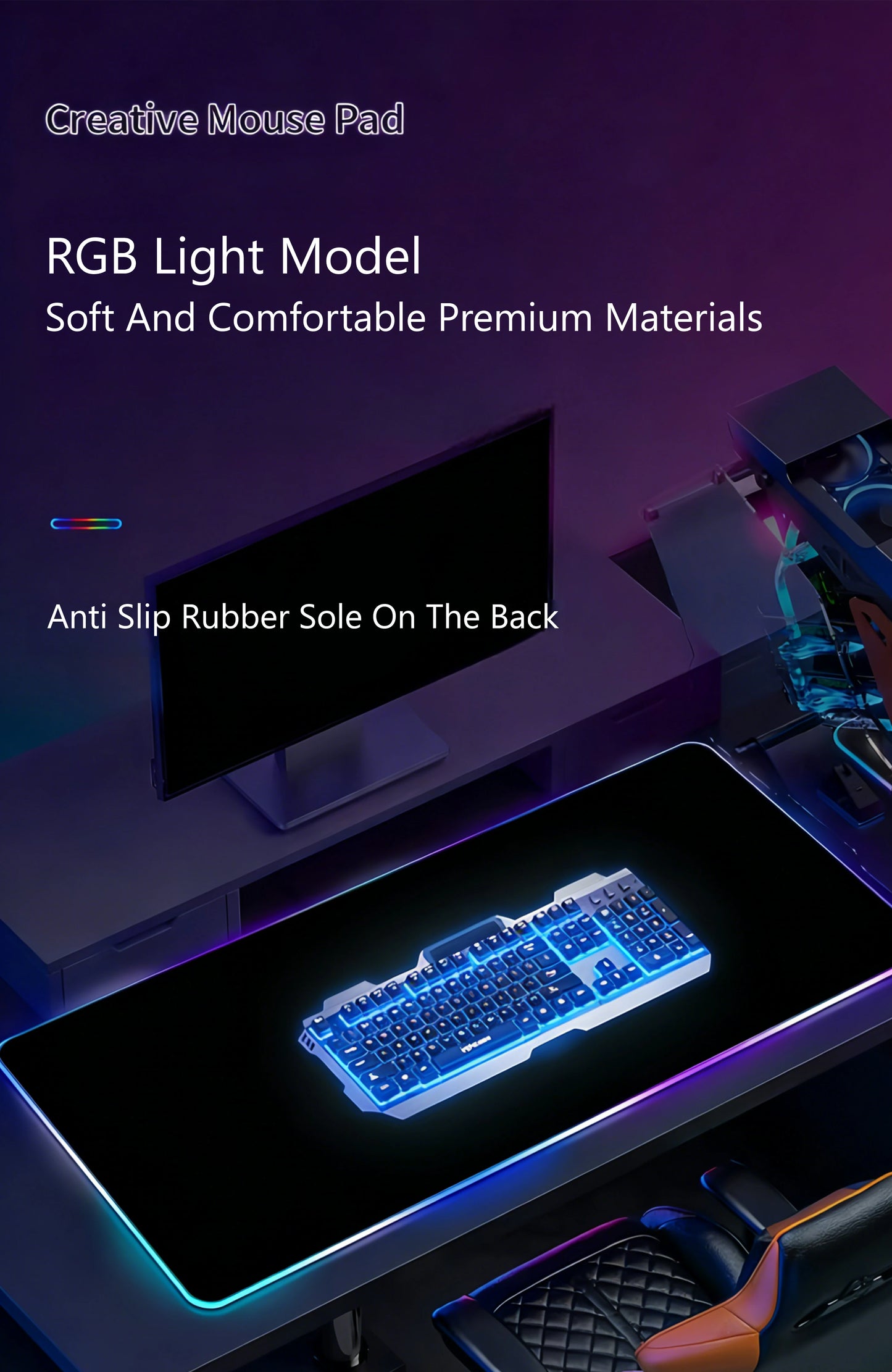 Anime D-DRAGON B-BALL Mouse Pad RGB LED Non-slip Desk Mat Rubber Gaming Accessories Large XXL Computer Office Keyboard Carpet