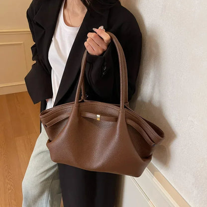 2026 French Style Women Tote Bag Large Capacity Luxury Underarm Bag Casual Single Shoulder Handbag Daily Commute Shopping Bags