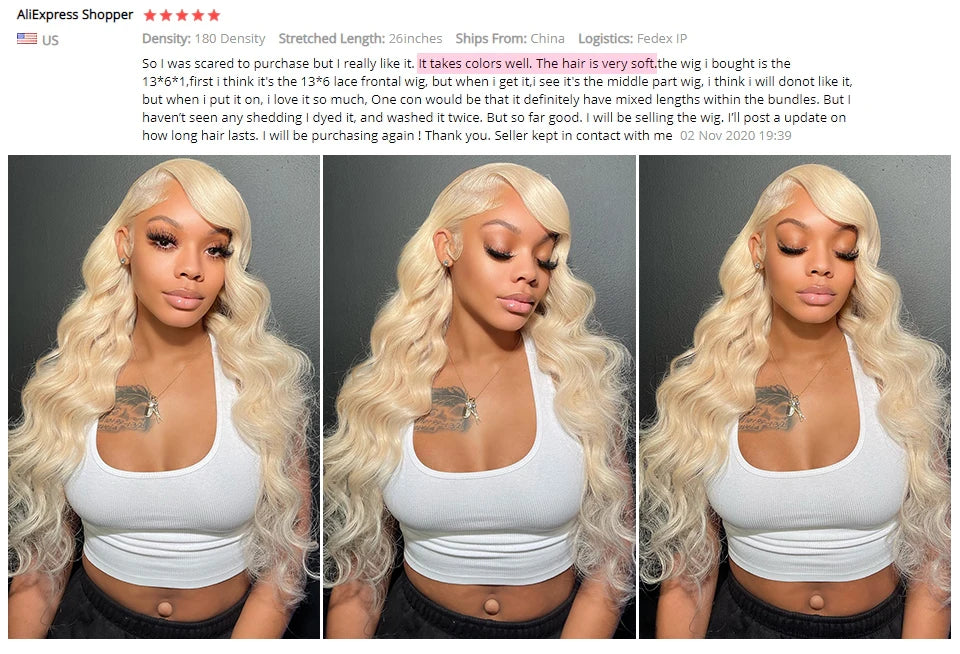 Ishow 613 Full Lace Human Hair Wig Body Wave Blonde Lace Front Wig Brazilian Human Hair 30 inch 13x4 Lace Frontal Wig For Woman