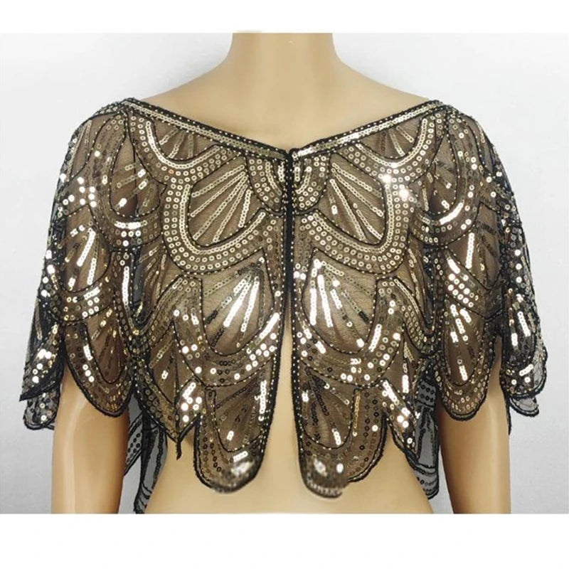 Sequins Lace Shawls Palaces Styles Women Shawls Sunscreen Hollows Out Cloak Tippet For Ladies Shawls Stylish Layering Women's