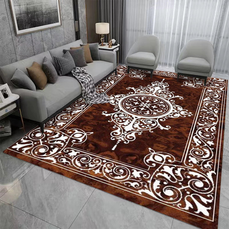 Vintage Carpet for Living Room and Bedroom, Sofa, Coffee Table Rug Bohemian Ethnic Style, Household Bedside Mat
