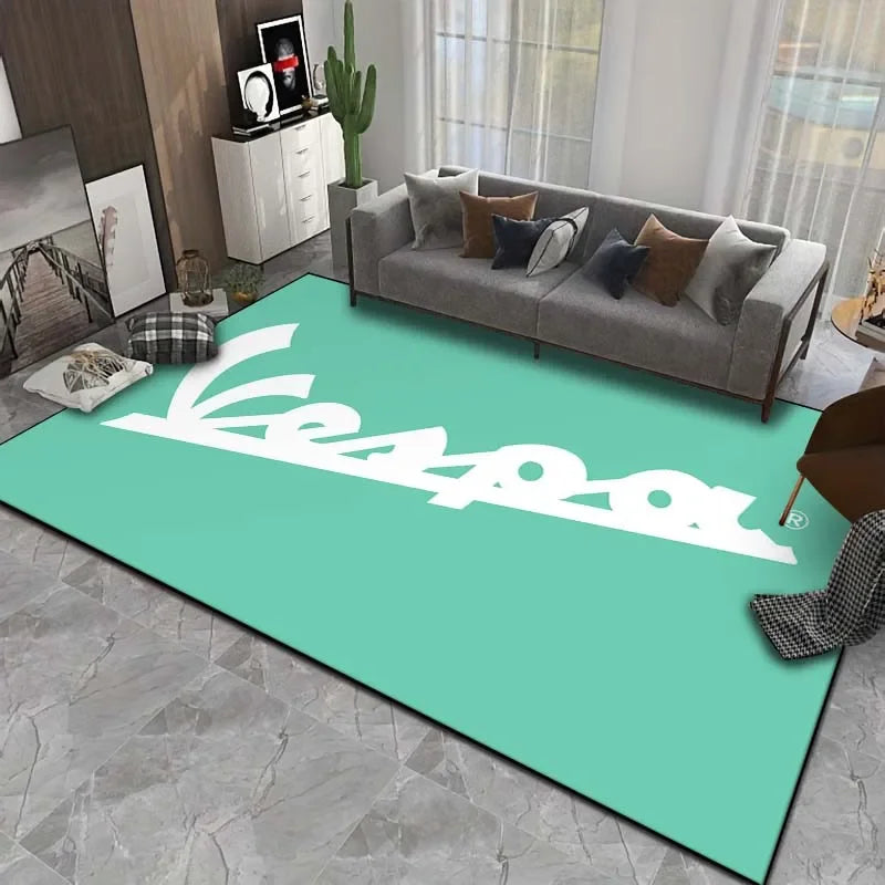 15 Sizes Motorcycle V-Vespa Pattern Rug Bedroom Living Room Bathroom Mat Creative Door Mat Area Rug Carpets for Living Room Home