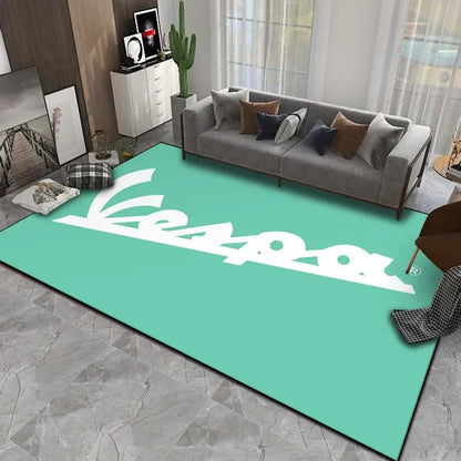 15 Sizes Motorcycle V-Vespa Pattern Rug Bedroom Living Room Bathroom Mat Creative Door Mat Area Rug Carpets for Living Room Home